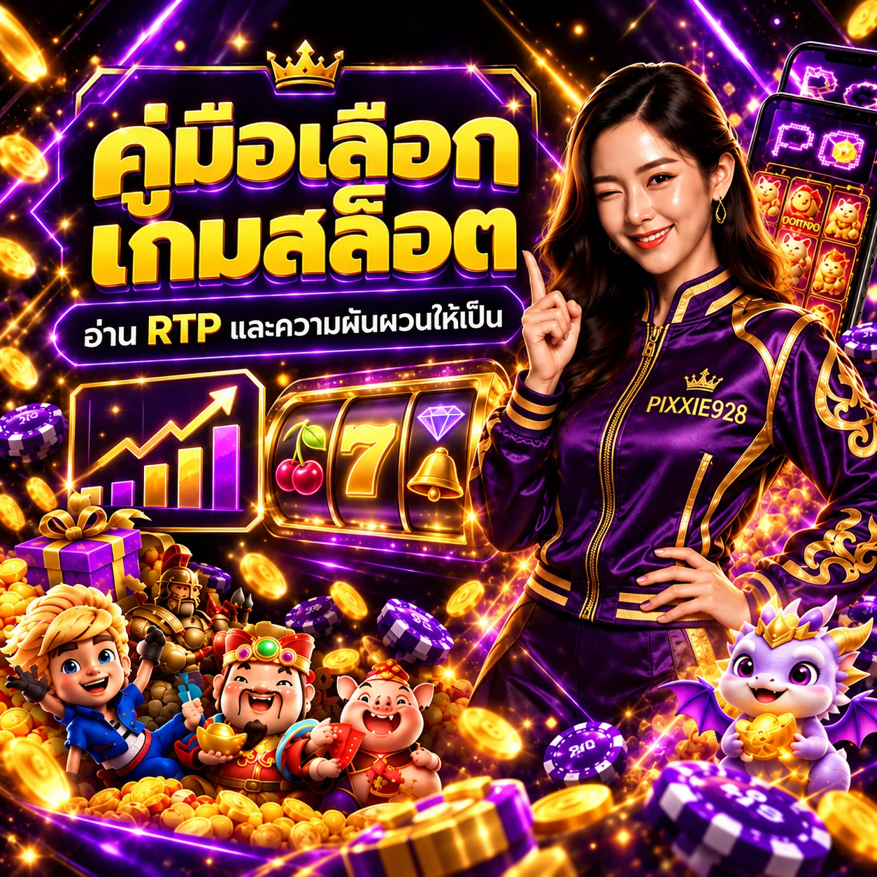 PIXXIE928 คู่มือเลือกเกมสล็อต อ่าน RTP และตั้งงบ